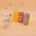 350ml Empty Pet Plastic Beverage Cans Transparent Soft Drink Jars With Easy Open Lid