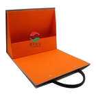 Unique Recycled Paper Gift Boxes Packaging Magnetic Closures Handle Printing Logo