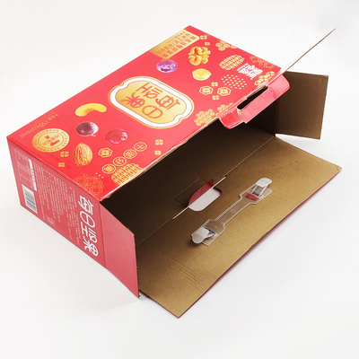 CMYK Recycled Paper Gift Boxes Square Kraft New Year Food Packaging Paper Gift Box For Nuts