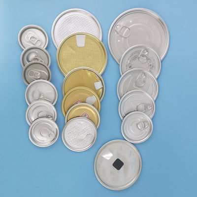 Silver Aluminum Easy-Open Lid for Tennis Ball Packaging Round Air Tight Can Easy Open End Featuring Tinplate Material