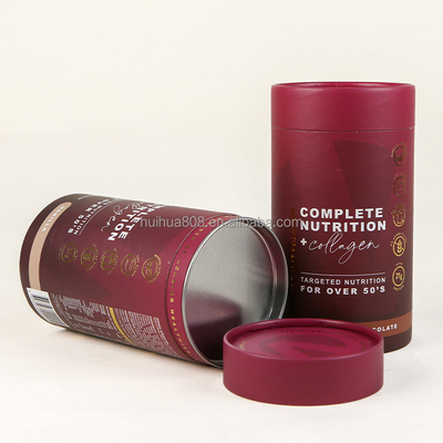 Food Grade Tea Paper Jar Customized Craft Paper Bio-degradable Cylinder Carton Packaging Tube Sealed Moisture-proof Chewing Gum