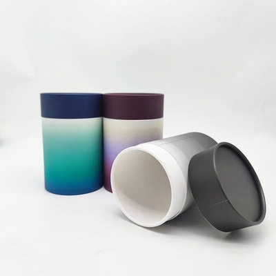 Biodegradable Empty Paper Tea Tube For Food Cylinder Round Packaging