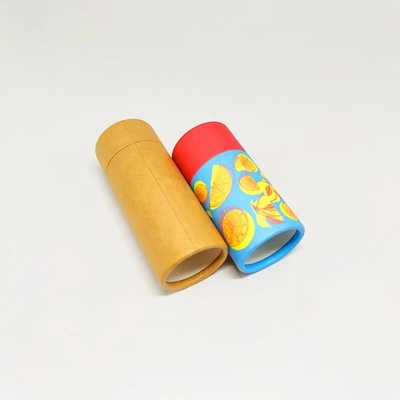 0.3oz Cardboard Push Up Paper Tube For Deodorant Kraft Lip Balm Tubes