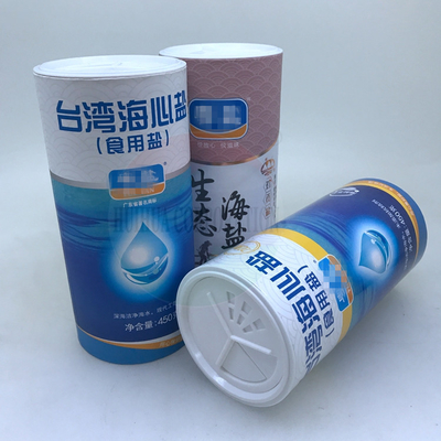 Plastic Sifter Paper Tube Box Salt Packaging Cardboard Shaker Lid Custom Paper Can