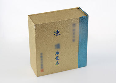 Hard Cardboard Recycled Paper Gift Boxes Chinese Oolong / Puar Green Tea Packaging