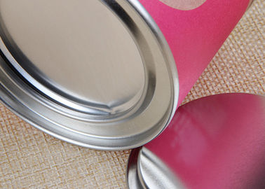 Pink Metal Milk Lids Composite Paper Can For Seed / Crafts /