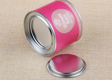 Pink Metal Milk Lids Composite Paper Can For Seed / Crafts /