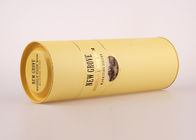 Customised Movable Lid Yellow Wine Bottle Gift Tube / Cardboard Paper Tubes