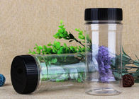 220ml / 350ml Food Clear Plastic Packaging Tubes / Cylinder PET Bottle With Security Cap