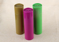 Purple Matt Varnishing Paper Cans Packaging / Cardboard Paper Tube ISO9001
