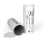 Airtight Fork Packaging Tube Paper Composite Cans Plastic Cap Custom Printing
