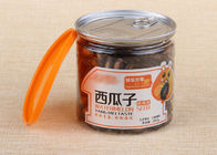 Food Grade Visible Cylinder PET Plastic Jars 307# For Melon Seeds Packaging