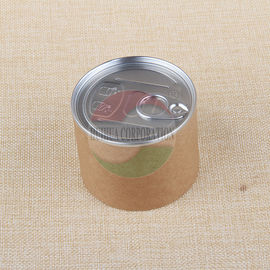 Customised Size Aluminum Pull Tab Ring Kraft Paper Tube For Nuts Packaging