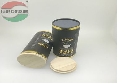 Customized Tea Packing Paper Cardboard Tube Box Foil Lining With Cork Lid