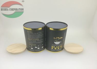 Customized Tea Packing Paper Cardboard Tube Box Foil Lining With Cork Lid