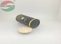 Customized Tea Packing Paper Cardboard Tube Box Foil Lining With Cork Lid