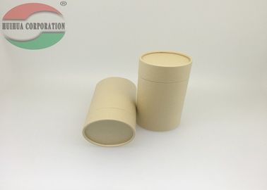 Reusable Plain Brown Kraft Paper Tube Packaging For Food / Cosmetic