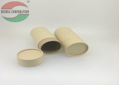 Reusable Plain Brown Kraft Paper Tube Packaging For Food / Cosmetic