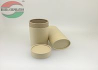 Reusable Plain Brown Kraft Paper Tube Packaging For Food / Cosmetic