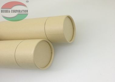 Reusable Plain Brown Kraft Paper Tube Packaging For Food / Cosmetic