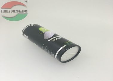 Custom Paper Tube Packaging / Cardboard Cylinder Containers For Sea Salt With Shaker Top