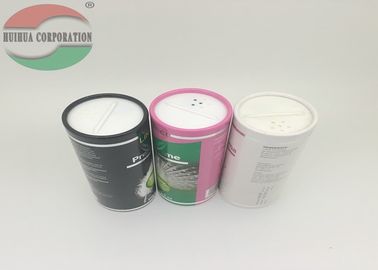 Tin Can packaging With Plastic Shaker Top Lids / Cardboard Paper Tubes