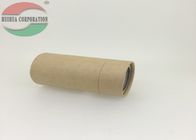 Small Brown Kraft Paper Tubes For tea Packing With PVC Window On The Lid