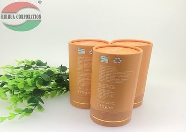 Large Kraft Cardboard PET Paper Tube Packaging With Hot Stamping Orange