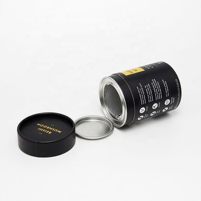 Biodegradable Foil Inner Paper Tube Can Packaging With Metal Cover