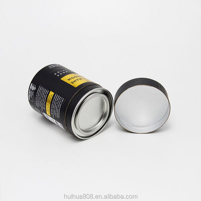 Biodegradable Foil Inner Paper Tube Can Packaging With Metal Cover
