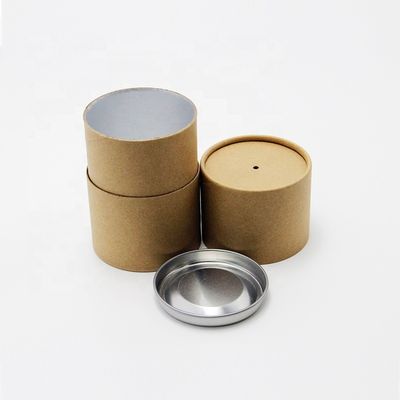Food Grade Customized Kraft Paper Tube Box with CMYK Printing for Candy and Tea Packaging