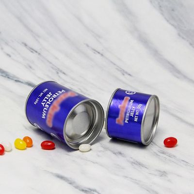 Wholesale Printing Logo Paper Tube With Metal Cover Easy Open Paper Can
