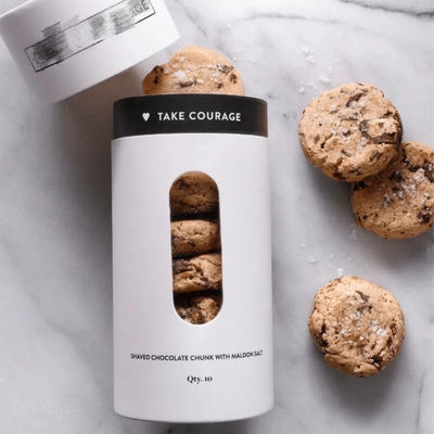 Food Grade Bio-Degradable Round Paper Tube With Window For Cookie Candy Stamping And Vanishing Printing Paper Can Packaging