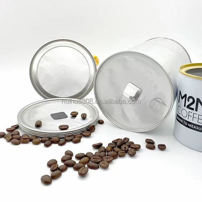 Standard Size Aluminum Peel Off With Degrassing Valve Air Valve For Paper Tube Paper Bag