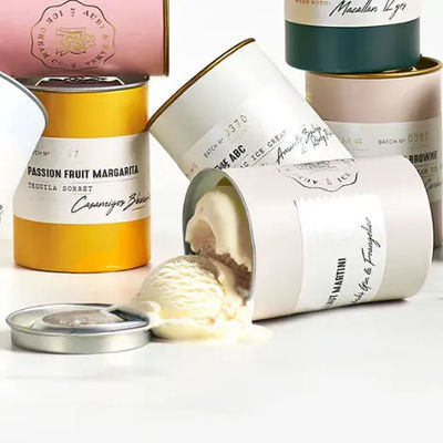Customized Paper Tube Packaging Eco-Friendly Durable For Ice Cream Packaging