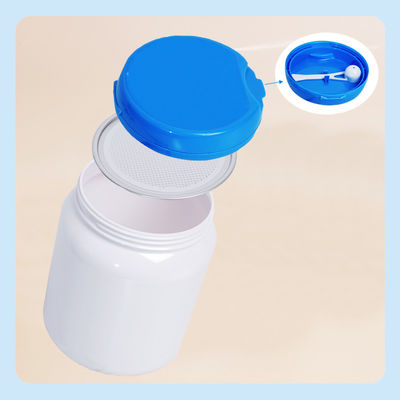 IML In Mould Label 1000ml 1100ml 2000ml 2200ml 2300ml 2600ml 4000ml White Plastic Can PET Jar with Aluminum Easy Open Lids Aluminum Gasket Screw Top Plastic Packaging for Milk Powder