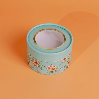 Open Window Cosmetic Puff Loose Powder Paper Tube Box for Beauty Packaging Skin Care Makeup Shaker Lid Paper Tube