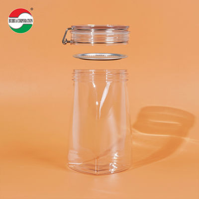 1080ML Recycled Transparent Storage Plastic Clear PET Cans Sealed Jar With Screw Lid Pet Food Coffeeealed Jar