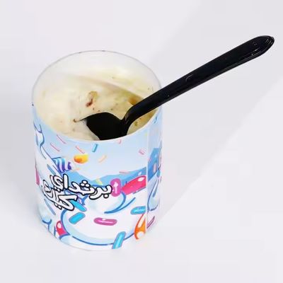 Custom Luxury Round Waterproof Ice Cream 109ml Paper Tube Packaging With Airtight Metal Tin Lid