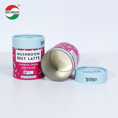 Eco-Friendly Food Grade Cardboard Cylinder Tube Packaging Material for Tea and Lipstick Packaging Custom Craft Design