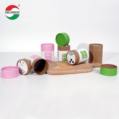 Environmental Biodegraded OEM Customized Kraft Paper Tube with Top Hole for Seasoning Spice Sault