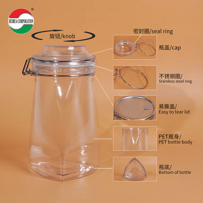 High End High Good Airtight Plastic PET Can with Iron Ring for Dried Meat Floss