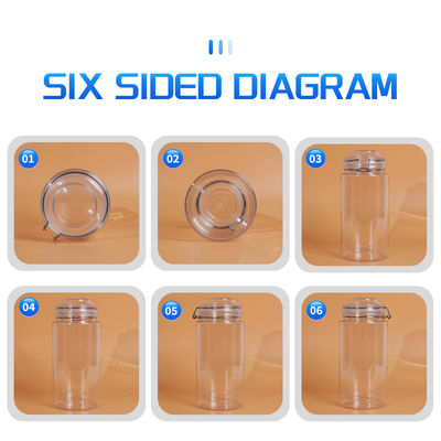 High End High Good Airtight Plastic PET Can with Iron Ring for Dried Meat Floss