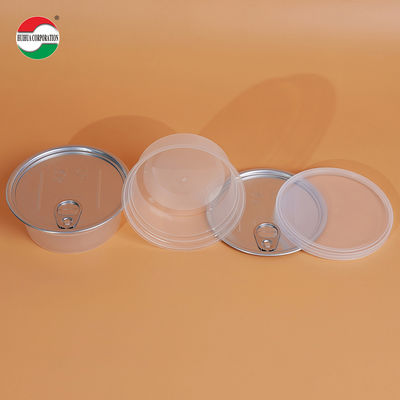 Plastic Bottle Factory Food Grade Clear PP Plastic Bowl High Temperature Resistance with EOE Aluminum Easy Open Lid for Cookie PET Wet Food Plastic Can