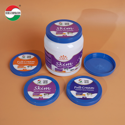 Round PE Plastic Screw-On Cap Lids Pop Top Bottle Jars Caps Plastic Cover for Milk Powder Jar Inner Film