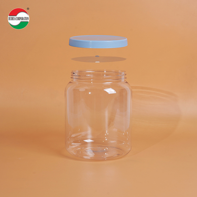 2625ML PET Bottle Clear Plastic Cylinder Jars For Food Screw Cover Lid Milk Powder