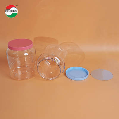 2625ML PET Bottle Clear Plastic Cylinder Jars For Food Screw Cover Lid Milk Powder