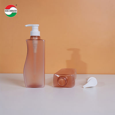 Clear PET Jars For Shampoo Shower Gel 500ml Plastic Bottle With Pump Press Lid Customized Service Available