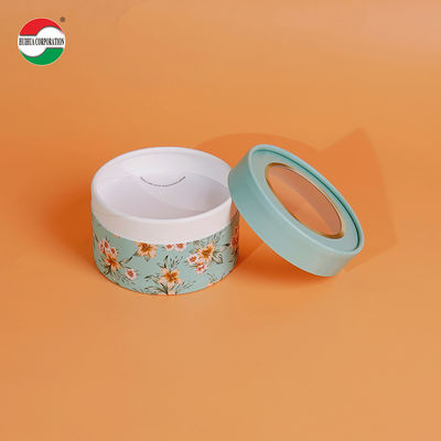 Cylinder Packaging Tube with PVC Window Cosmetic Loose Powder Essential Oils Face Cream Makeup Setting Craft Paper Tube