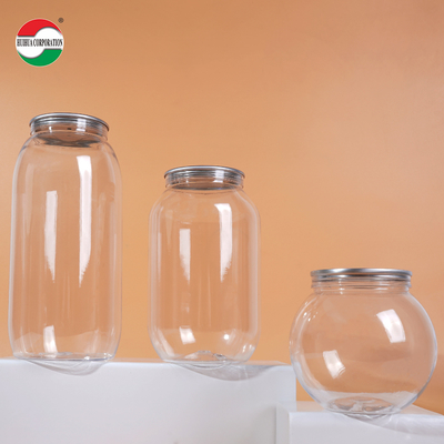 250ml 330ml 400ml 500ml 700ml Custom Size PET Bottle Jar Packaging Beverage Cans Made From Food Grade PET Material Transparent With Press Cover Easy Open Lid